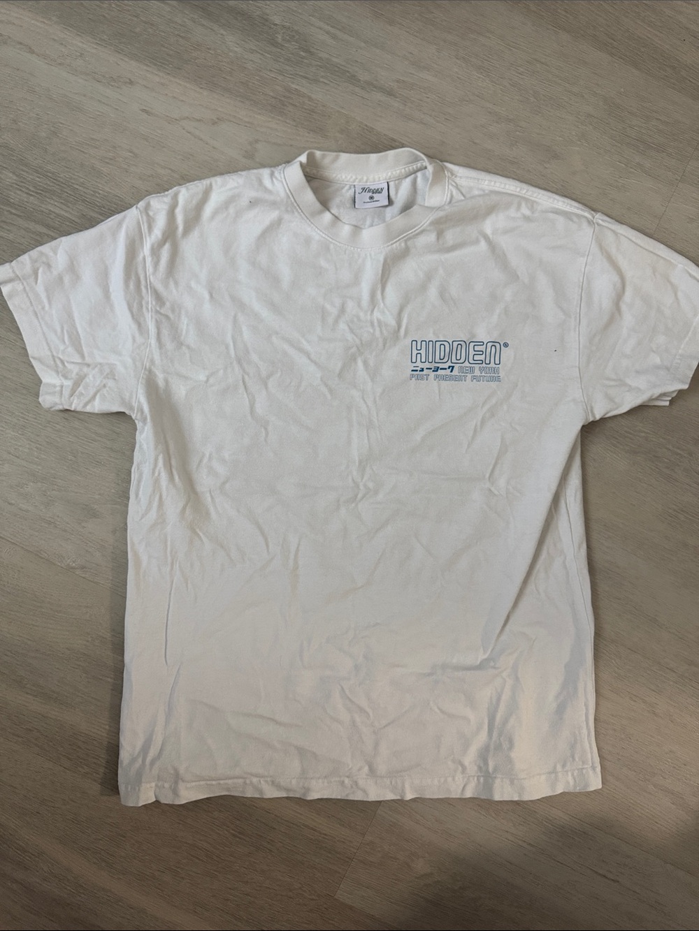 Hidden NY Logo White Short Sleeve Graphic Crew Tee